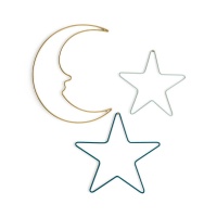 Комплект из 3 украшений настенных Из металла ZUBRIE единый размер синий LA REDOUTE INTERIEURS  фото, kupilegko.ru